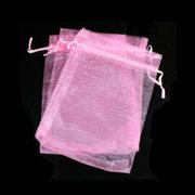 Organza - chiffonpose. 120 mm. Lys Pink. 10 stk.